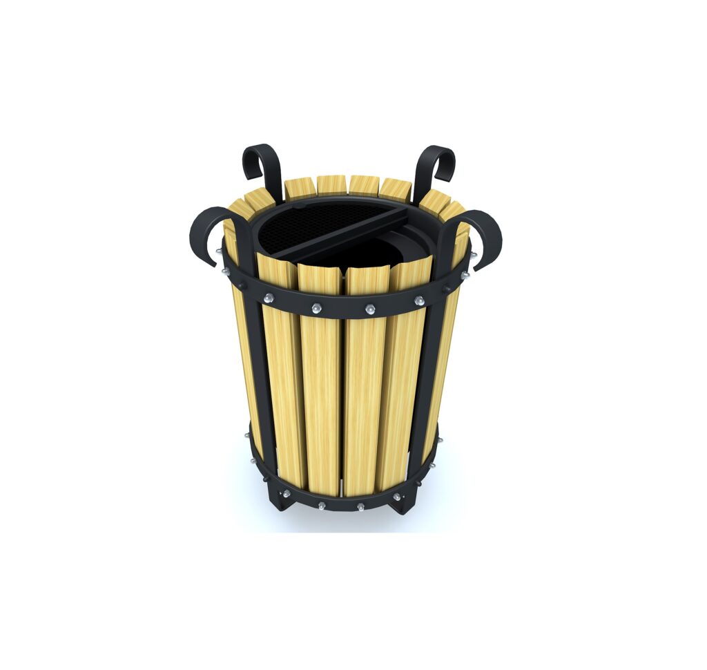 ÇP-102 Ahşap Çöp Kutusu